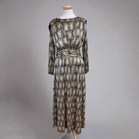 Antik Batik black and metallic dress, size M, NEW WITH TAGS! - Picture 1 of 5